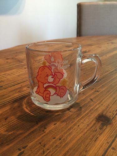 Carebear Glass Mug EUC! - Cheer Bear