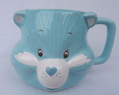 Care Bears Bedtime Bear Blue Mug 3D 1984 EUC