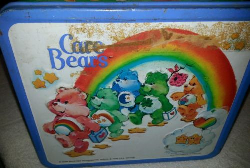 Vintage 1983 Care Bears Metal Aladdin Lunchbox w/ Thermos