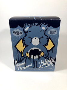 SIGNED- Goth Grumpy Care Bear vinyl figure American Greetings Employee Exclusive
