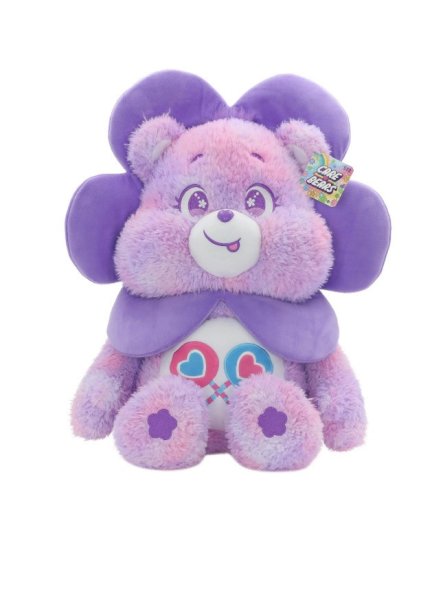 Care Bears Share Bear Easter Spring Flower Dress Up Purple Jumbo Plush 30" 2025