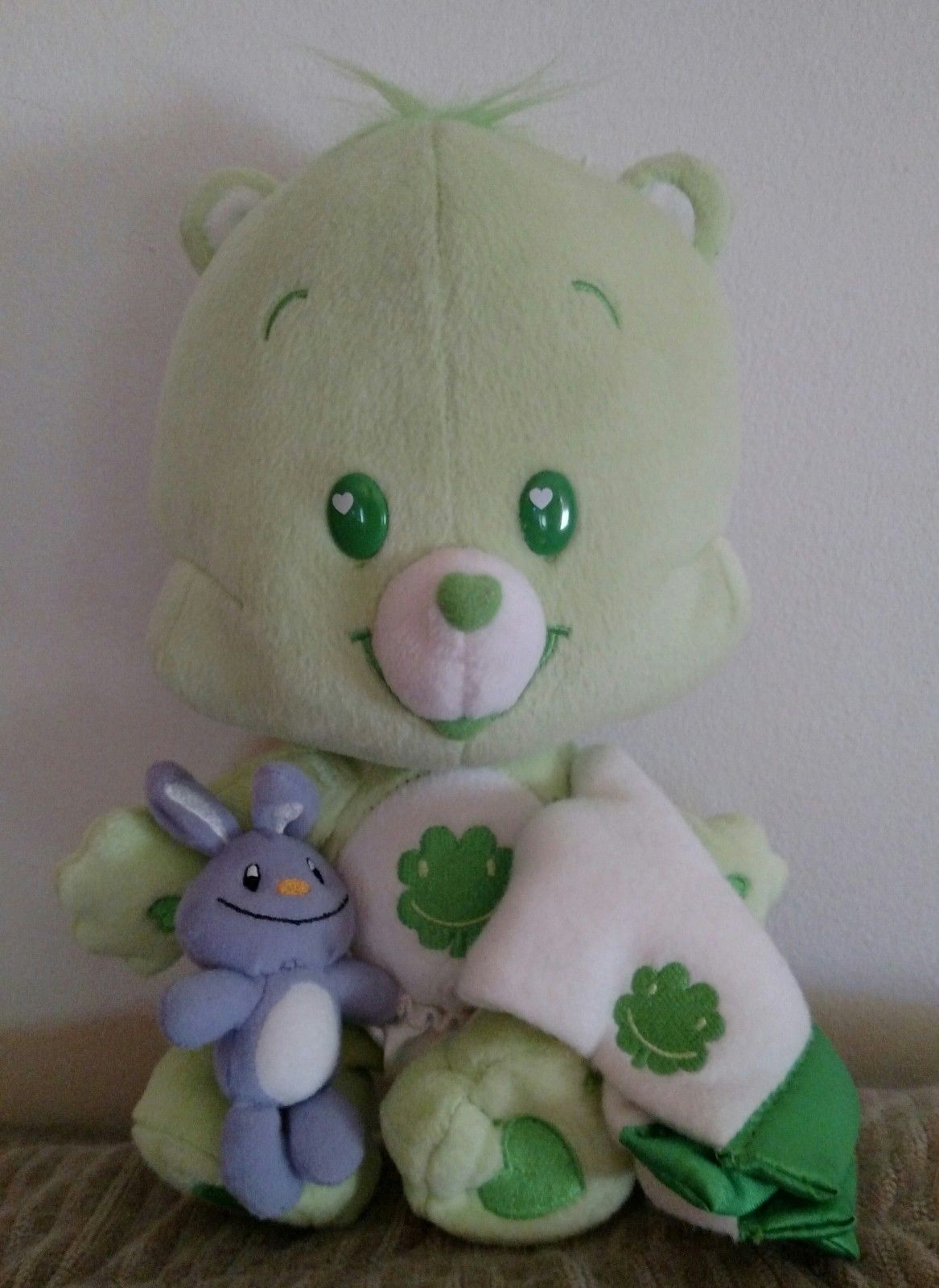 CARE BEARS GOOD LUCK CUB WITH BUNNY & BLANKET