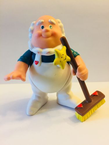 Vintage Care Bears Poseable Figure Cloud Keeper with Fluffy Cloud Broom Kenner