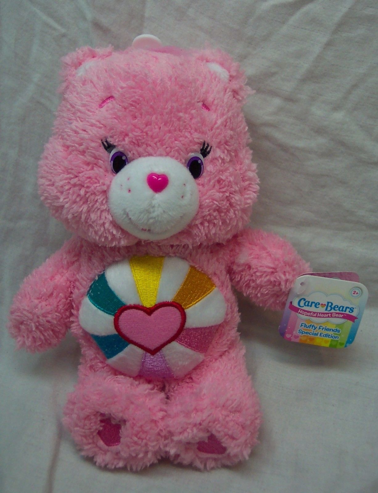 Care Bears Fluffy Friends PINK HOPEFUL HEART BEAR 8