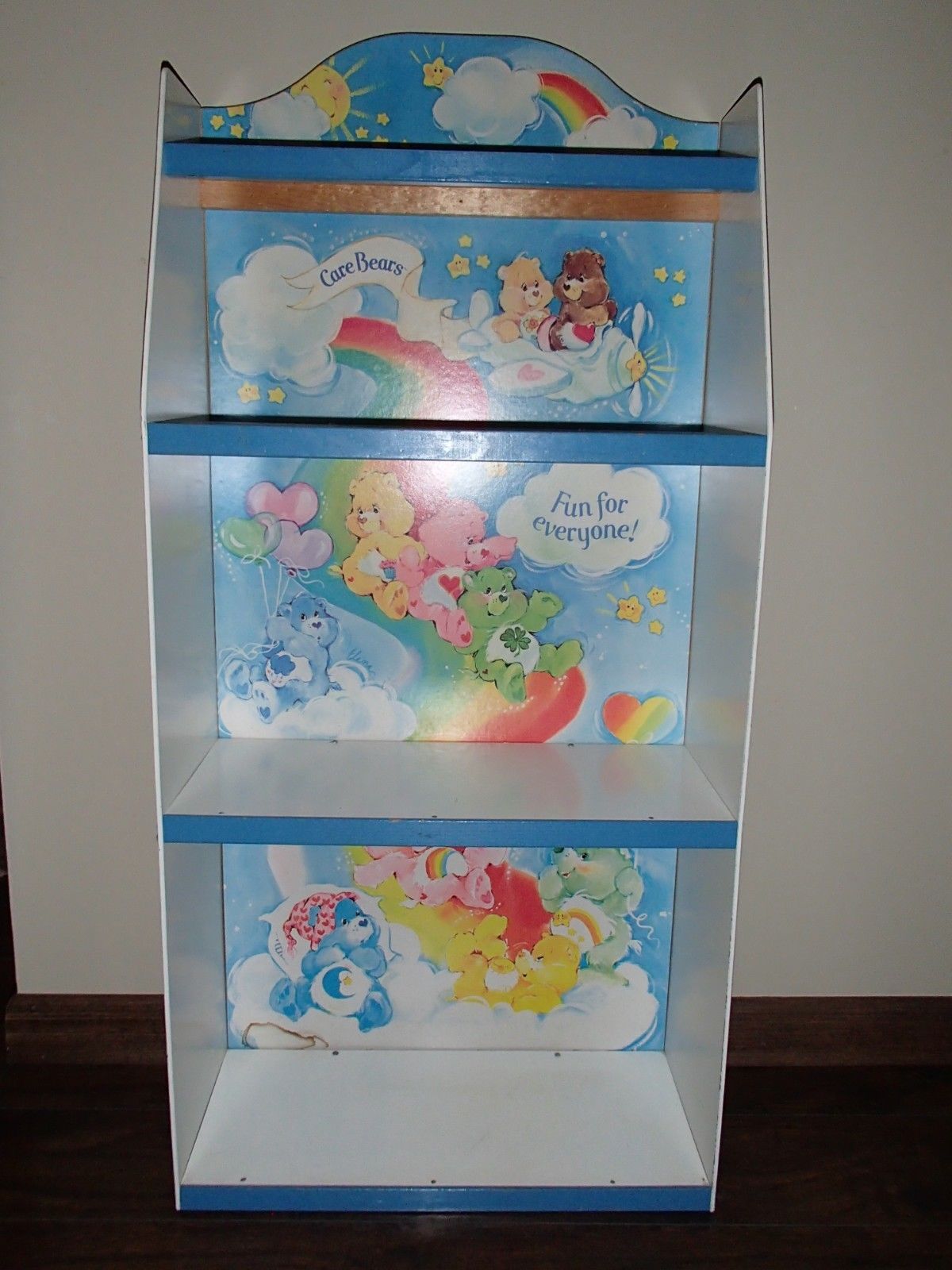 Vintage Care Bears Book Shelf ~ 1980’s American Greetings Corp Toy Furniture