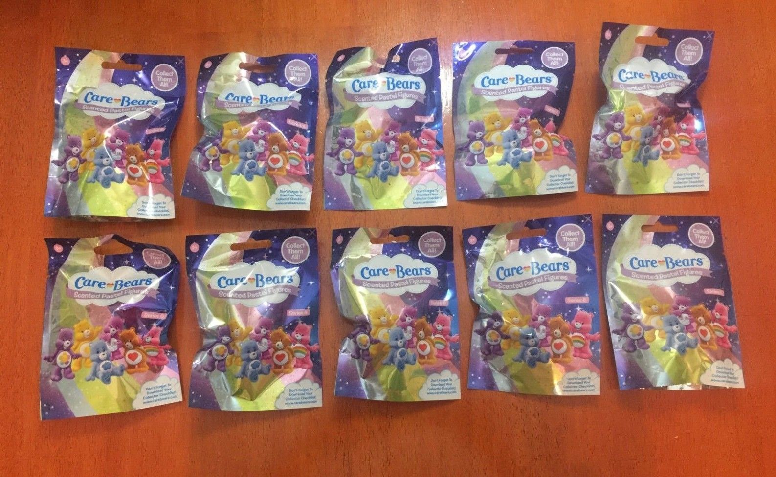 Care Bears Series 6 Blind Bags Scented Pastel Figures Lot of 10 NO DUPLICATES