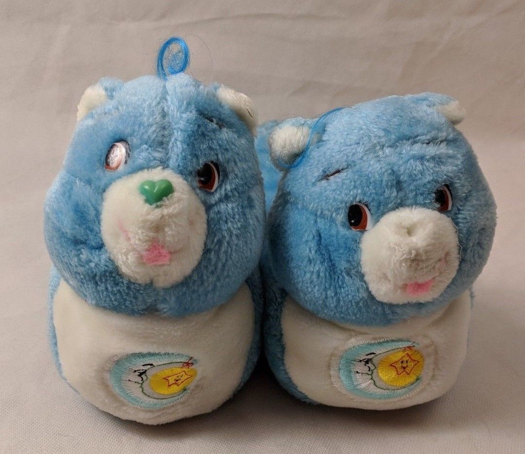 Vintage 1984 Care Bears Child's Slippers Size 11-12 R.G. Barry Corp.
