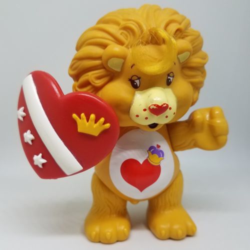 Vintage Care Bears Cousin Poseable Figure Brave Heart Lion 1985 Trusty Shield
