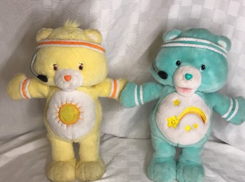 Lot Of Two Care Bears Wish Bear Funshine Singing and Dancing Exercise