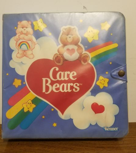 Vintage 1980s Care Bears PVC Mini Figures Storage Storybook Play Case Binder