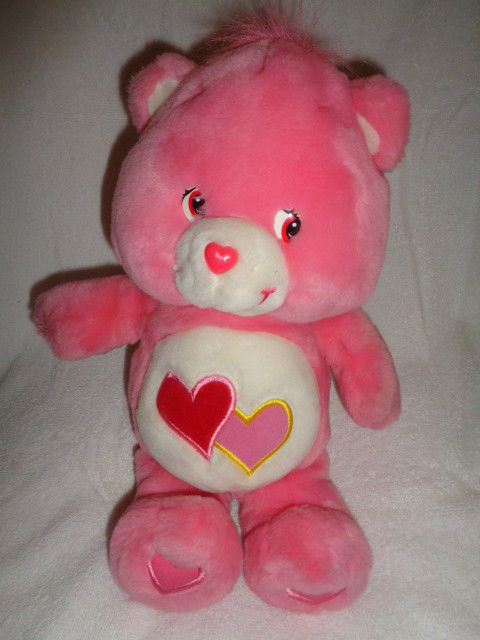 Care Bear LOVE-A-LOT 2003 Talks Singing moves head pink Plush Stuffed Toy WORKS