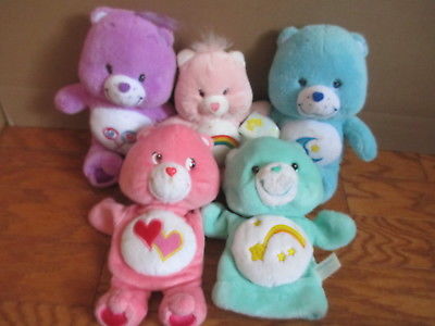 Rattle and Puppet Care Bears Plush Lot Wish Cheer Bedtime Share Love A Lot