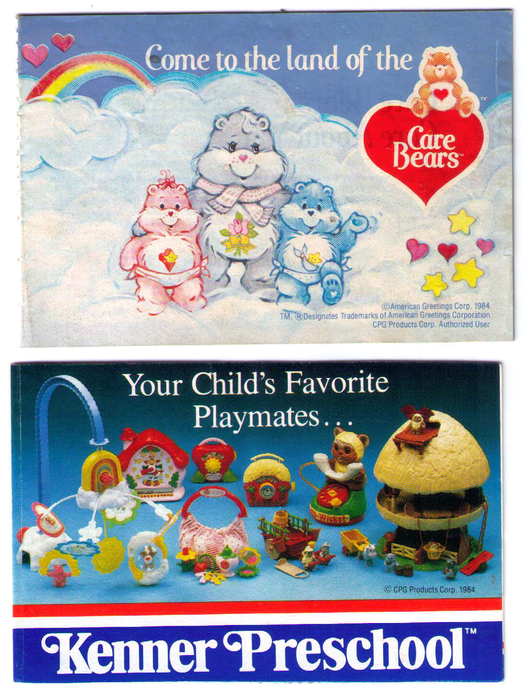 Come to the Land of Care Bears Catalog 1984 Kenner + Preschool Booklet
