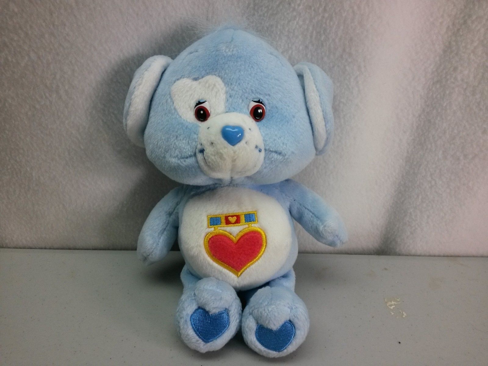 Care Bears Cousin Loyal Heart Dog 8 inch plush 2003 Blue Puppy Bean Bag Toy