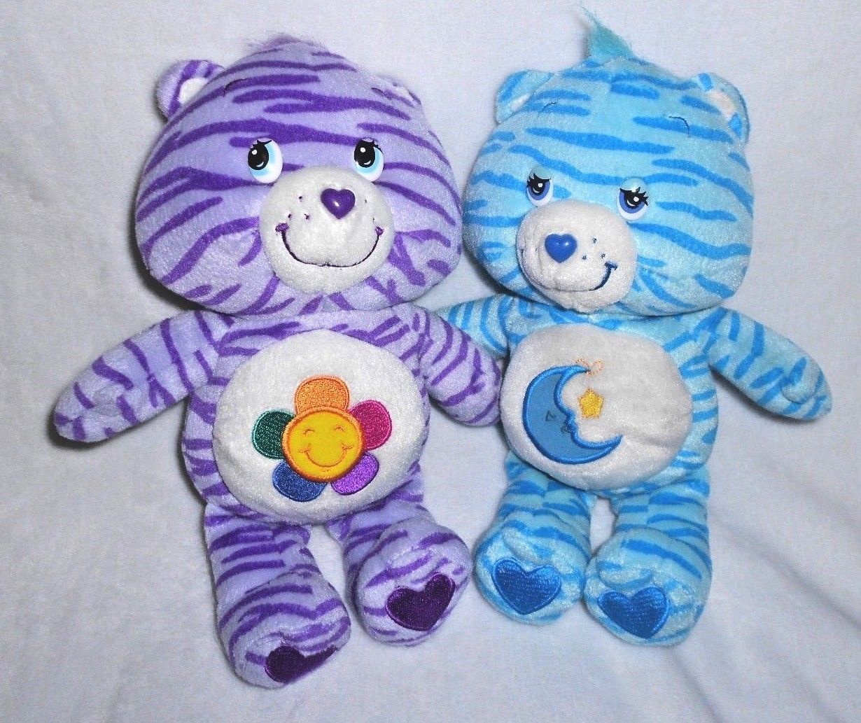 Care Bear Lot Zebra Print Jungle Party Purple Harmony Blue Bedtime Bear Plush