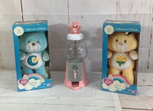 Care Bears 20th Anniversary Bedtime & Friend Bear Collector W/bubble Gum Machine