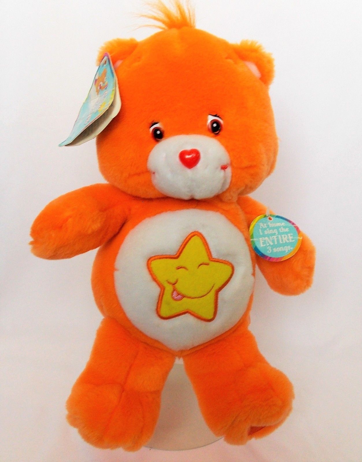Laugh A Lot Orange Care Bear Musical Singing Talking Motion Plush Toy Star 2003