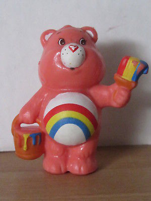 Kenner Vintage Care Bears Cheer Bear Painting a Rainbow Miniature 2