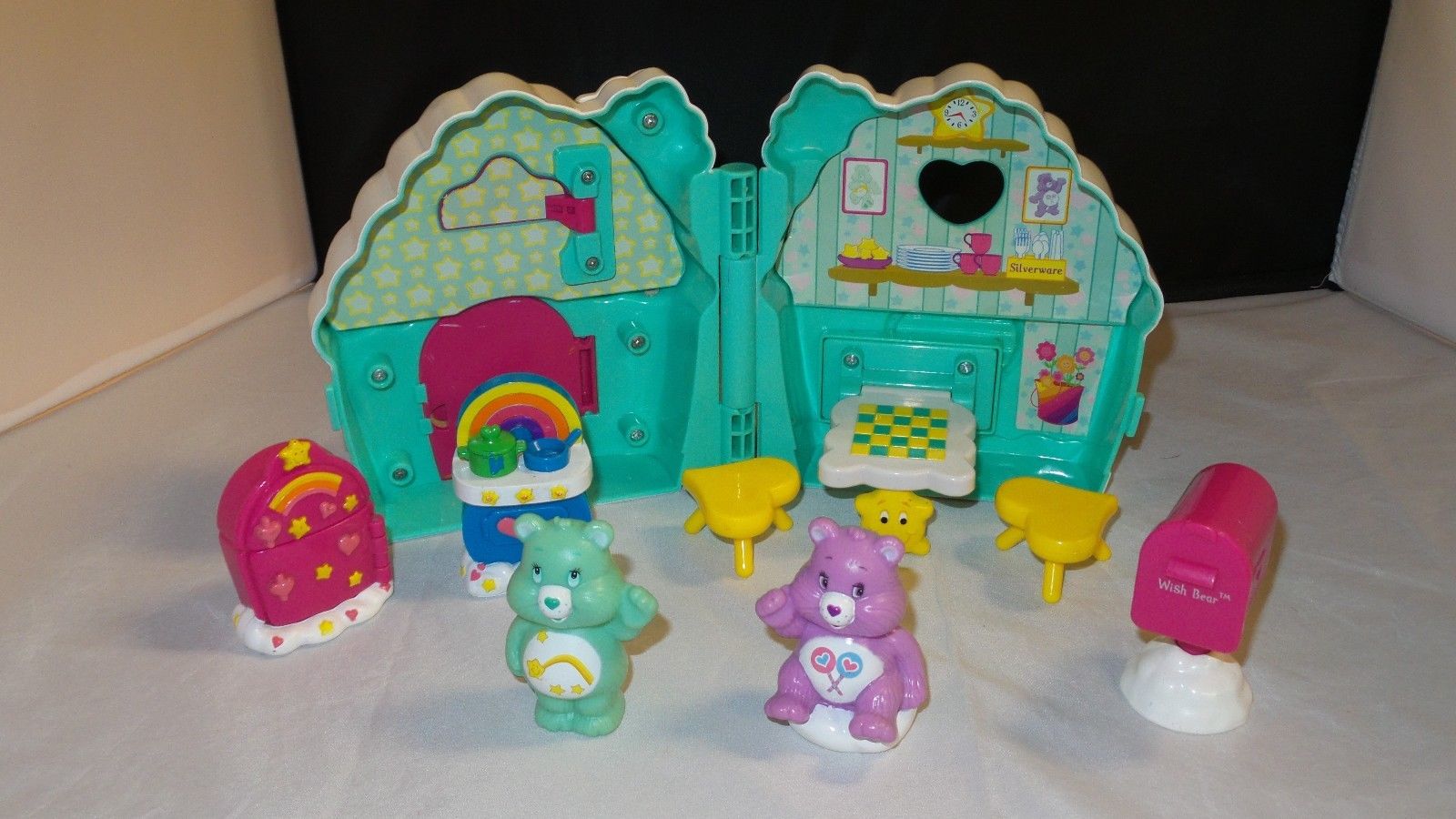 Vintage Care Bears Care A Lot House - Wish Bear's Kitchen w/ Accessories