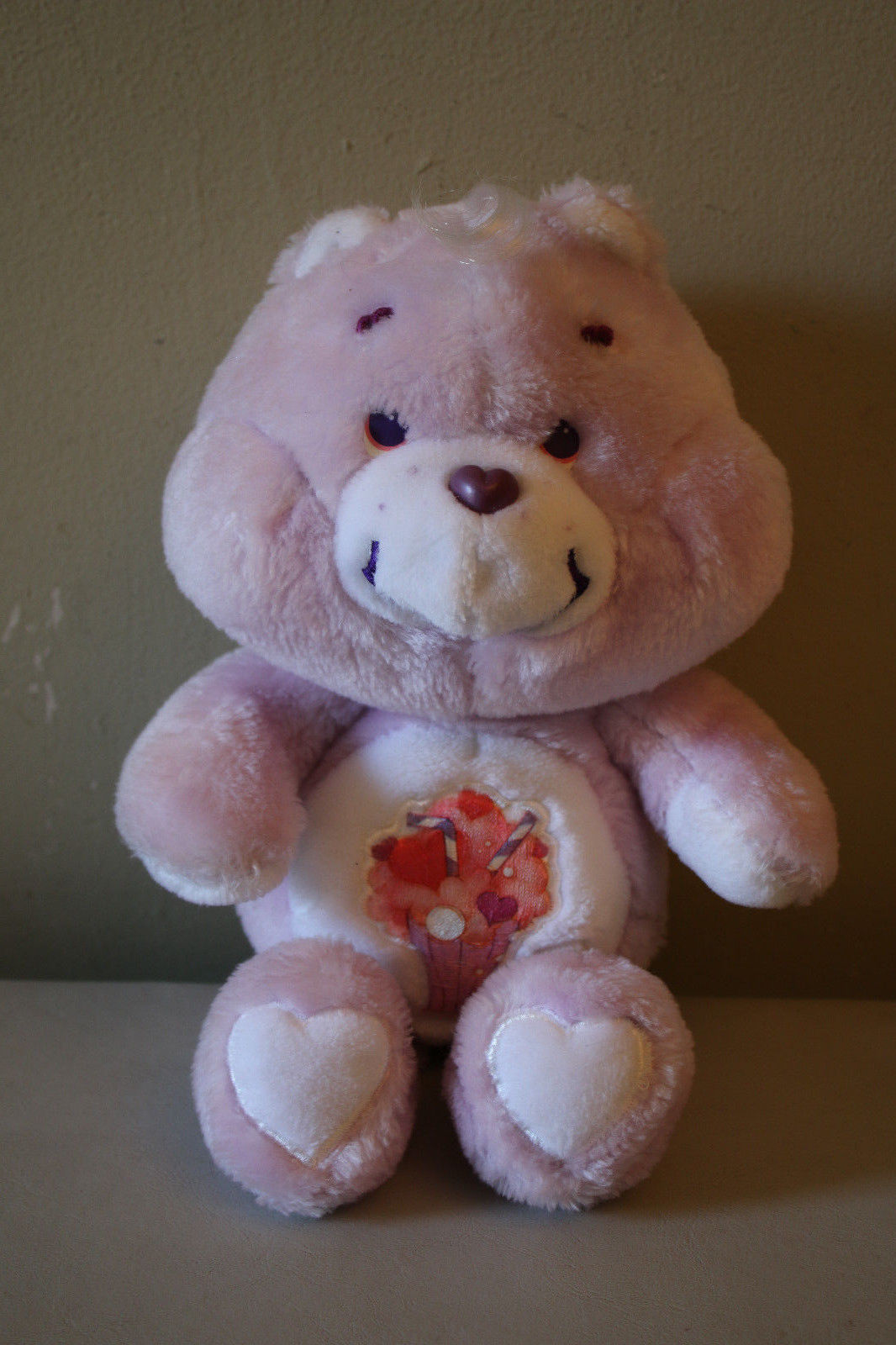 Vintage Care Bear Share Bear by Kenner 1985 Purple W/ Ice Cream Cup