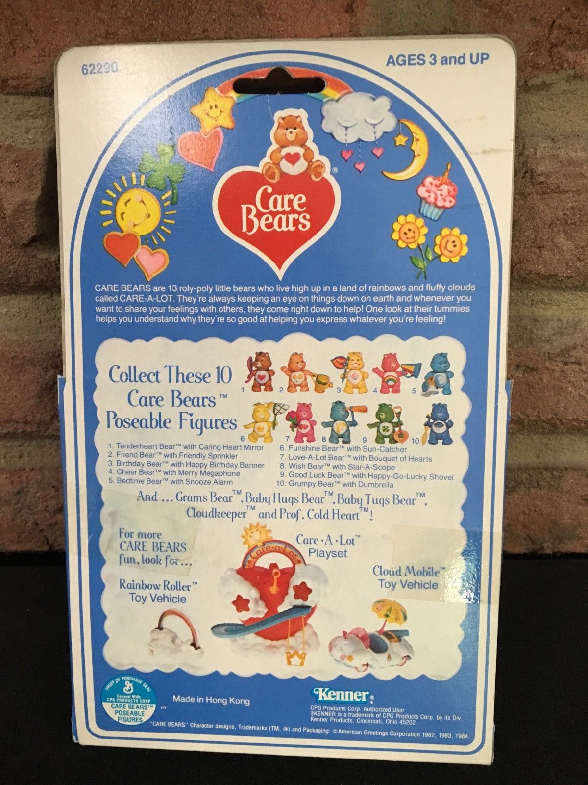 Vintage Care Bear Baby Hugs Bear with Sweet Lickity Lollipop