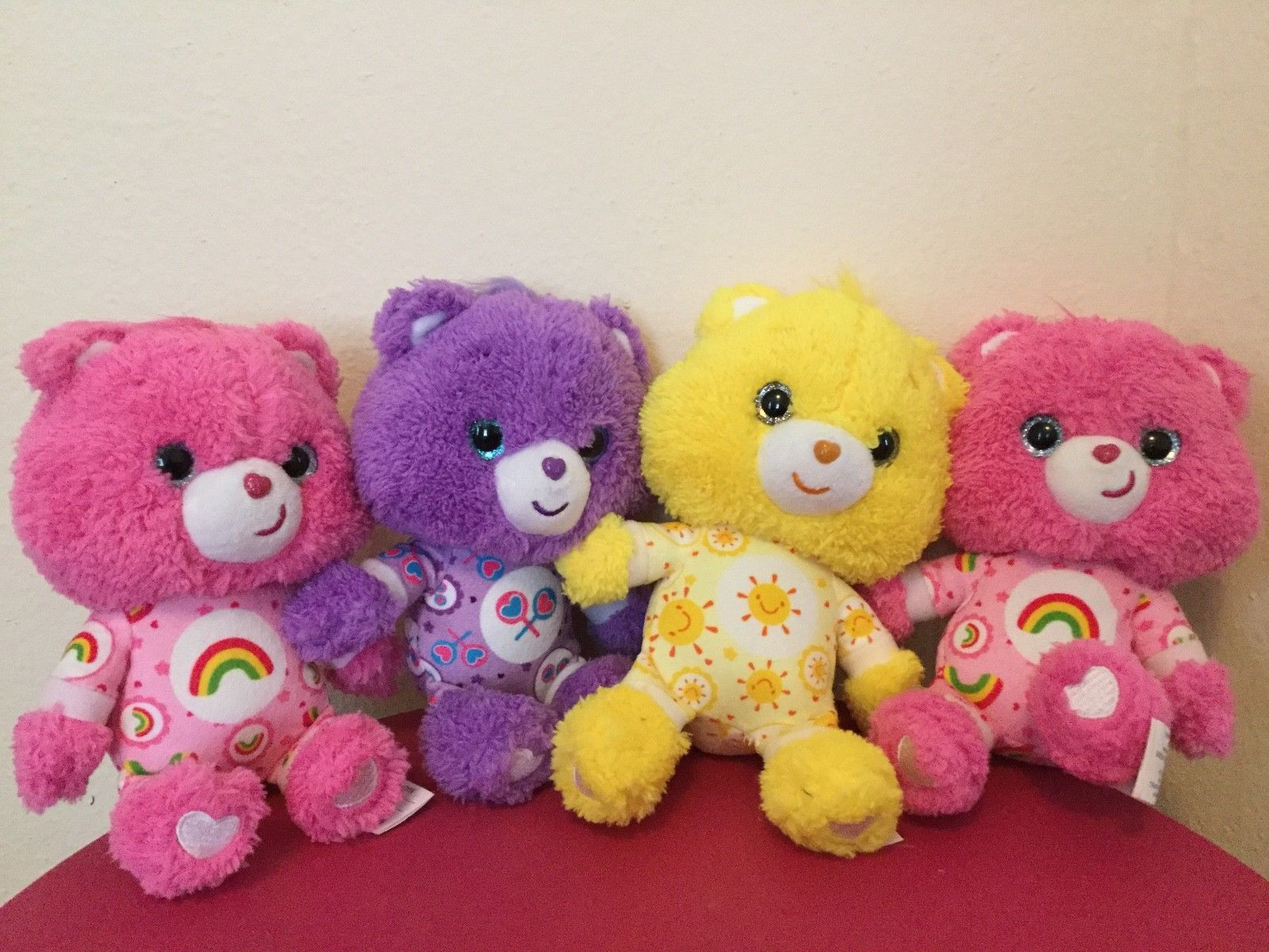 Care Bear Cubs Fleece Pajama Party Edition Funshine Share Cheer Bear Lot of 4! 