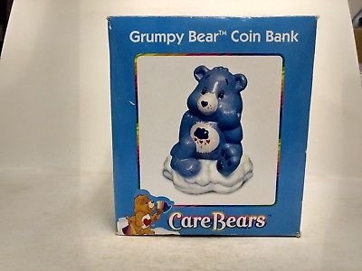 Grumpy Bear Care Bears Ceramic Coin Bank Tri-Star 2003 t1607