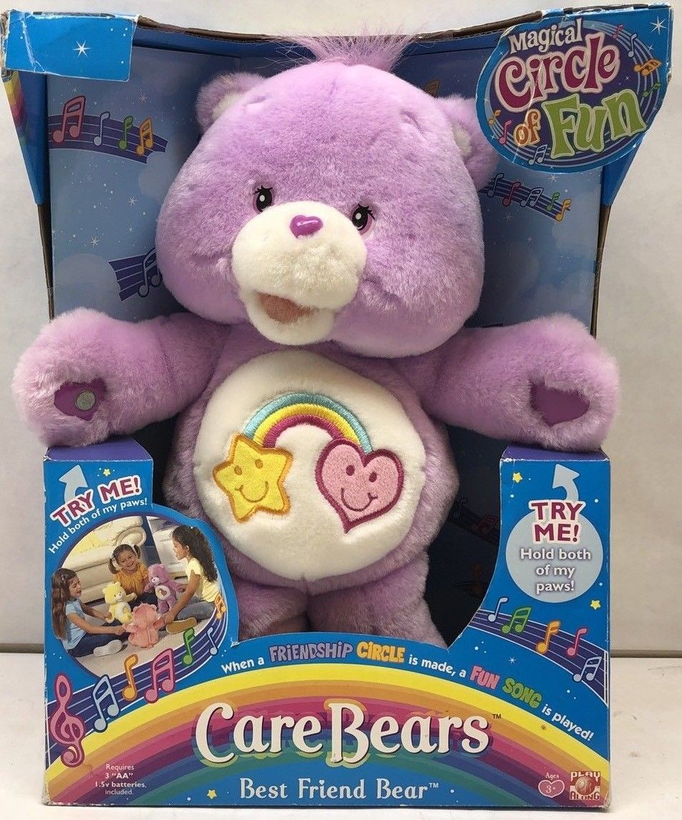Magical Circle of Fun Singing Best Friend Care Bear Plush Hold Hands Music 2004