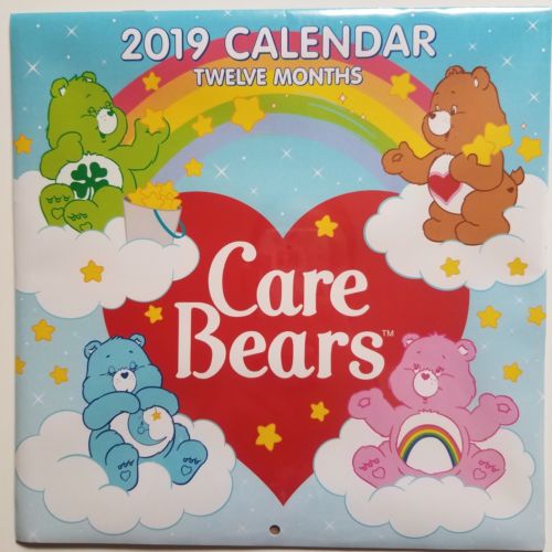 Care Bears 2019 Twelve Month Wall Calendar Retro Vintage Art New
