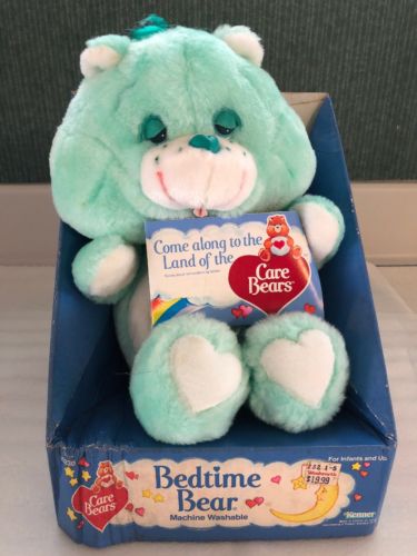 Care Bear Bedtime Bear Vintage Kenner 1983 Moon And Stars NEW IN BOX w/Tags