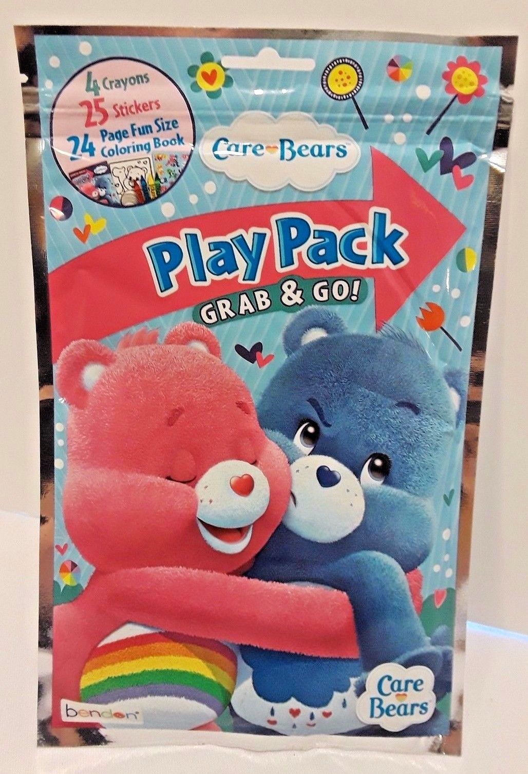 NEW Care Bear Play Pack Grab & Go Crayons Stickers Coloring Book 