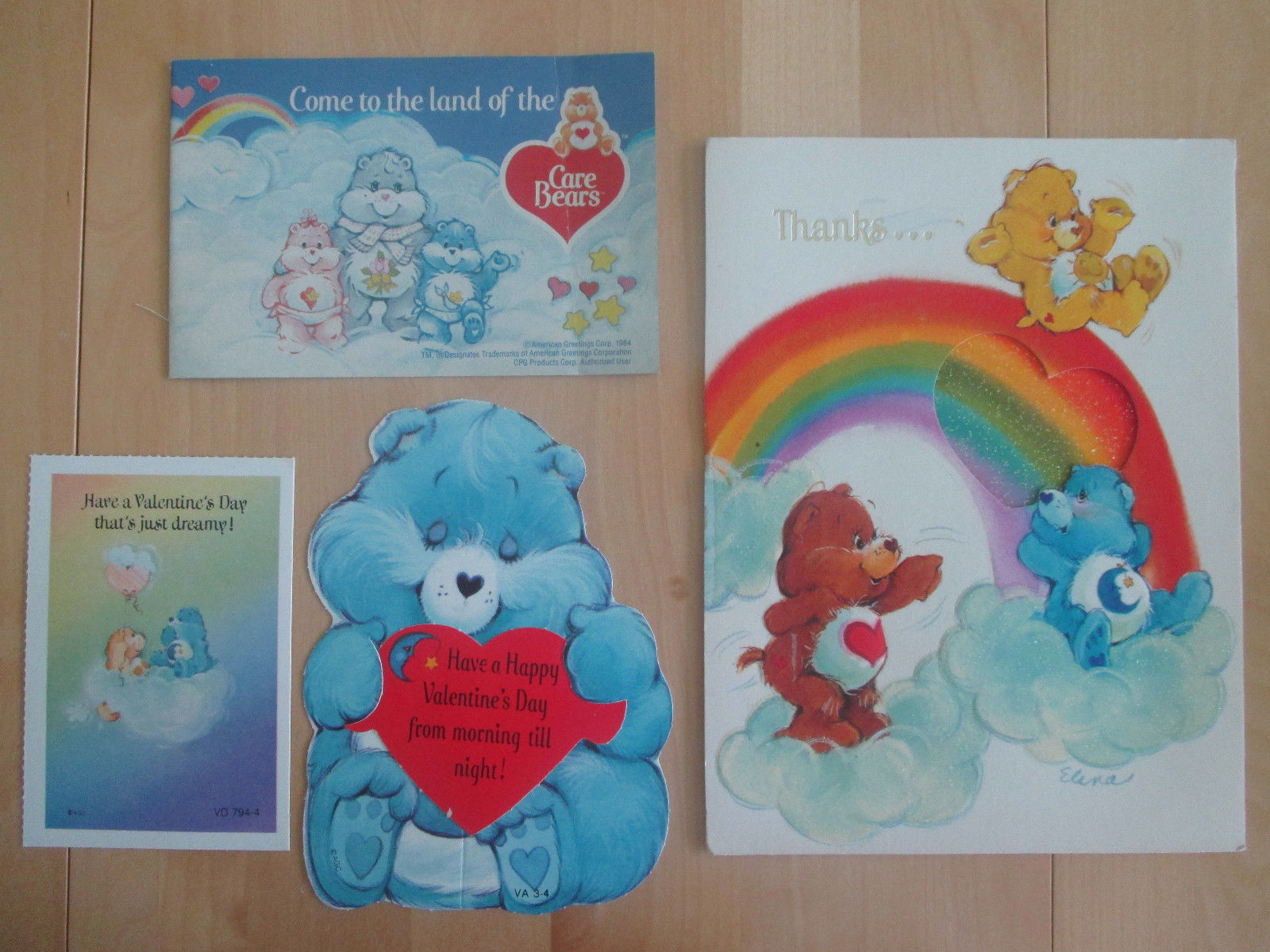 Care Bears Catalog 1984 + 3 Greeting Cards Kenner 