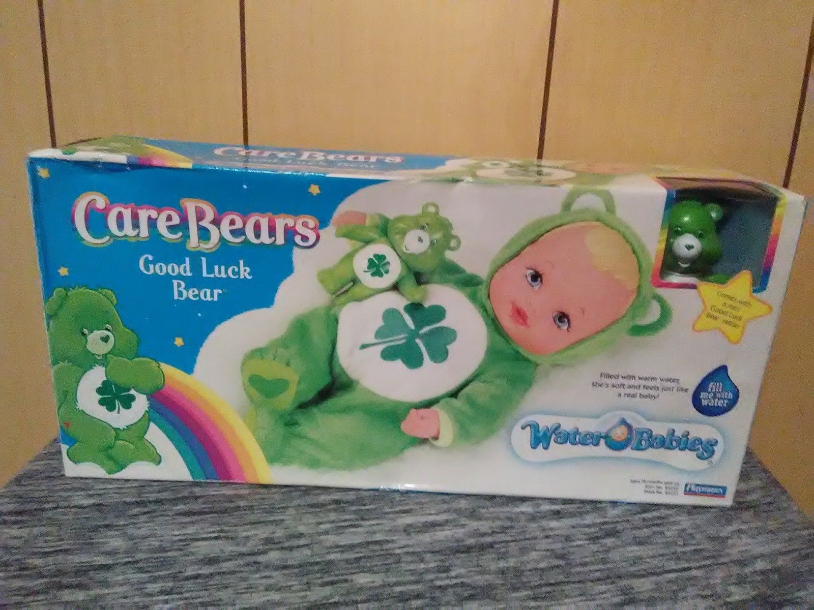 *RARE* Brand New Water Babies Care Bears Good Luck Bear W/ Rattler By Playmates