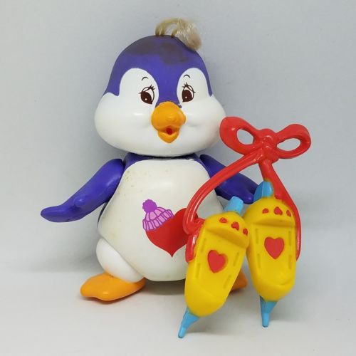 Vintage Care Bears Cousin Poseable Figure Cozy Heart Penguin 1985 Kenner Skates