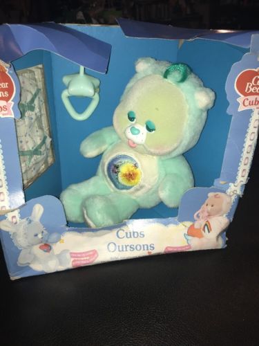 Plush BABY BEDTIME CUB Care Bear Flocked VINTAGE Kenner PACIFIER ACCESSORY BOOTS