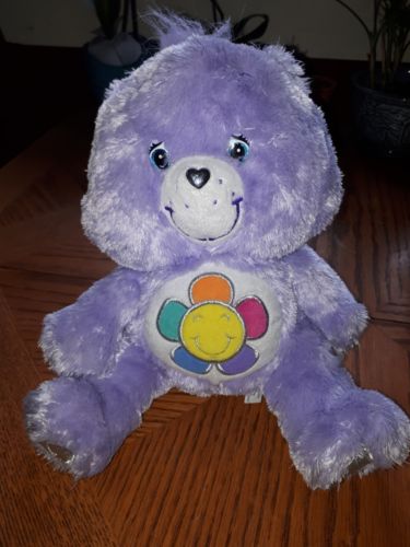 Purple Care Bear Harmony Bear Celebration Special Plush Swarovski Rare!