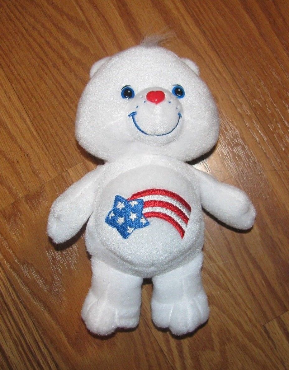 Care Bears America Cares Flag USA Plush Toy White Shooting Star 8