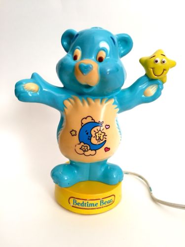 Vintage Care Bears Night Light Portable Lamp Collectible Bedtime WORKING