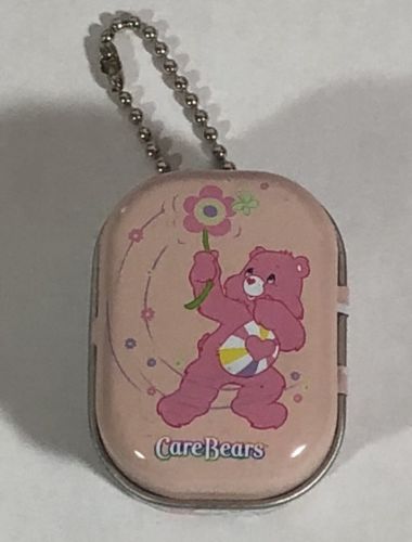 New Care Bears Hopeful Heart Bear MINI Tin Box w/ Chain