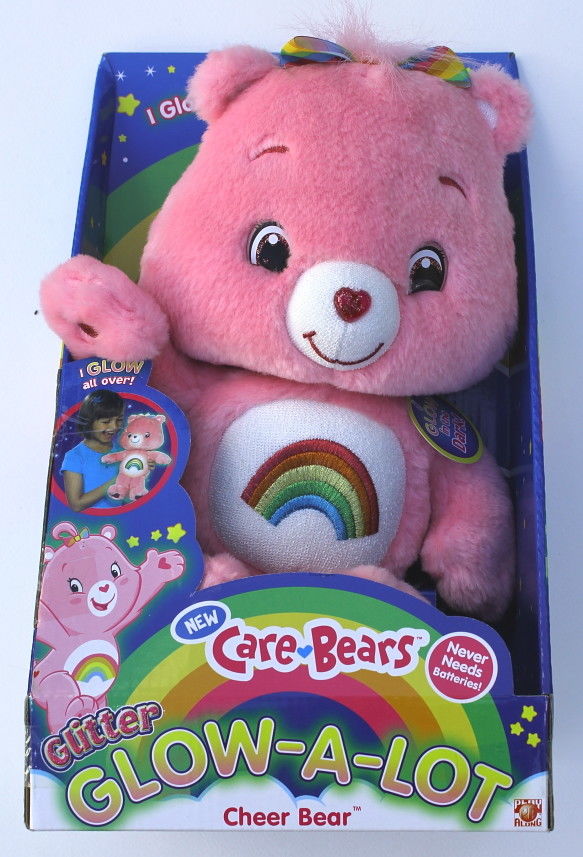 2007 New Care Bear Glitter Glow-A-Lot Cheer Bear plush Play Along Toys 12