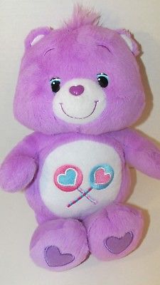 Care Bears SOFT Share Bear lollipop tummy Stuffed Animal Plush 2012 12