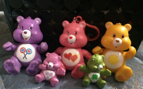 Lot of 5 Carebear Figures: Pair of 3.5