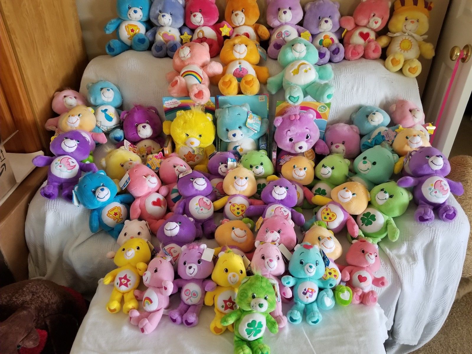 Care Bears Lot of 51! Various sizes! Most with Tags! Goodluck, Birthday Bear!
