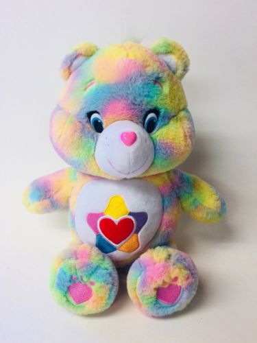 Care Bear And Cousins True Heart Rainbow Star Just Play 14 Inch 2016 HTF
