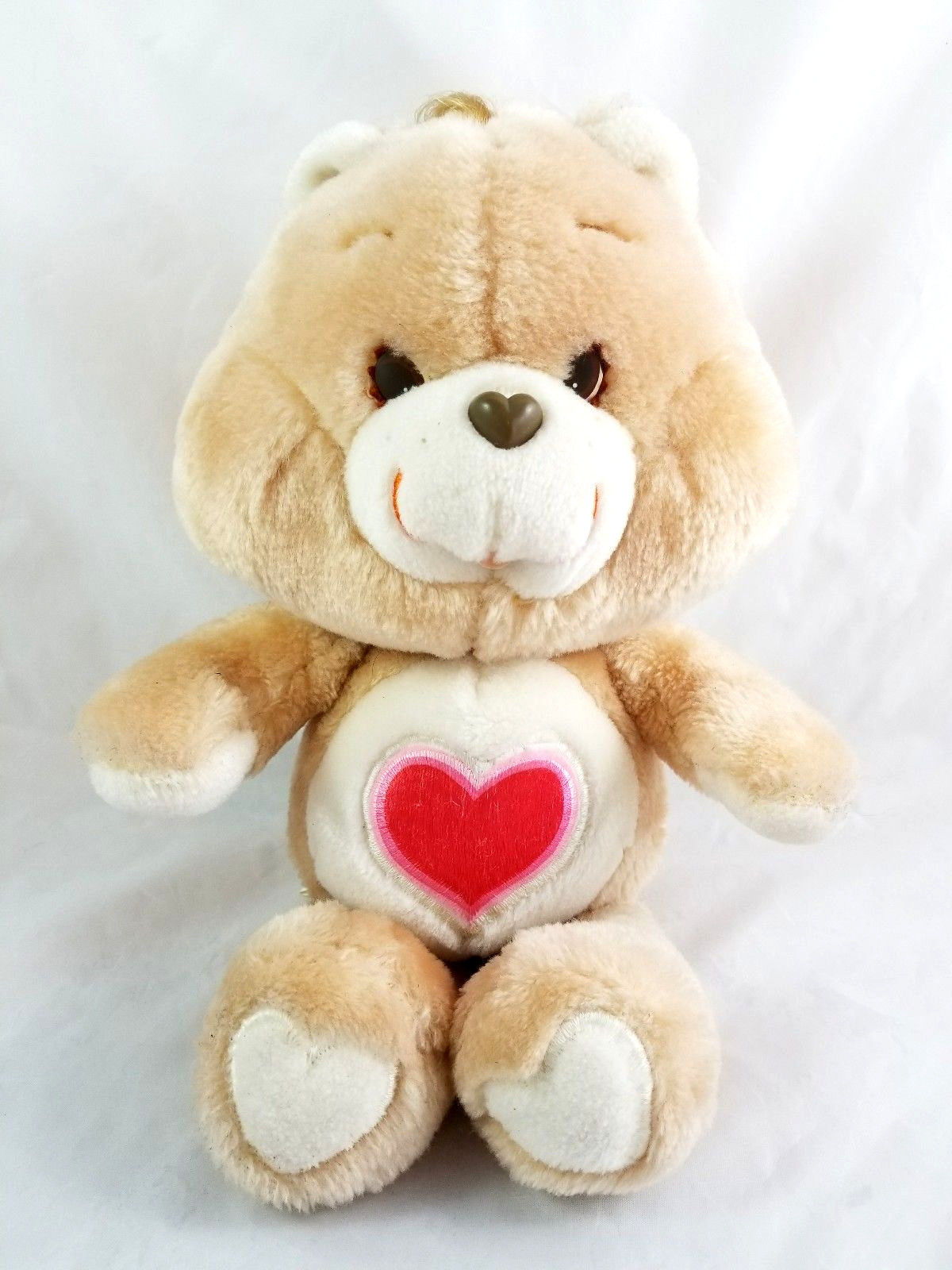 Vintage Kenner 1983 Tan Colored Tenderheart Bear Care Bears Plush Stuffed Animal