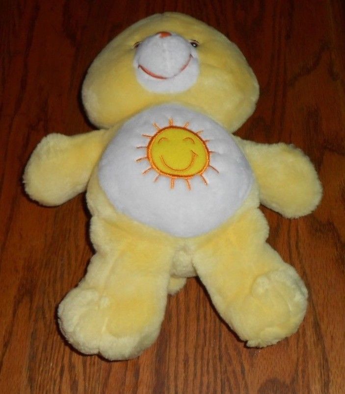 2002 Care Bear Sunshine Funshine Plush Stuffed Animal Yellow 13
