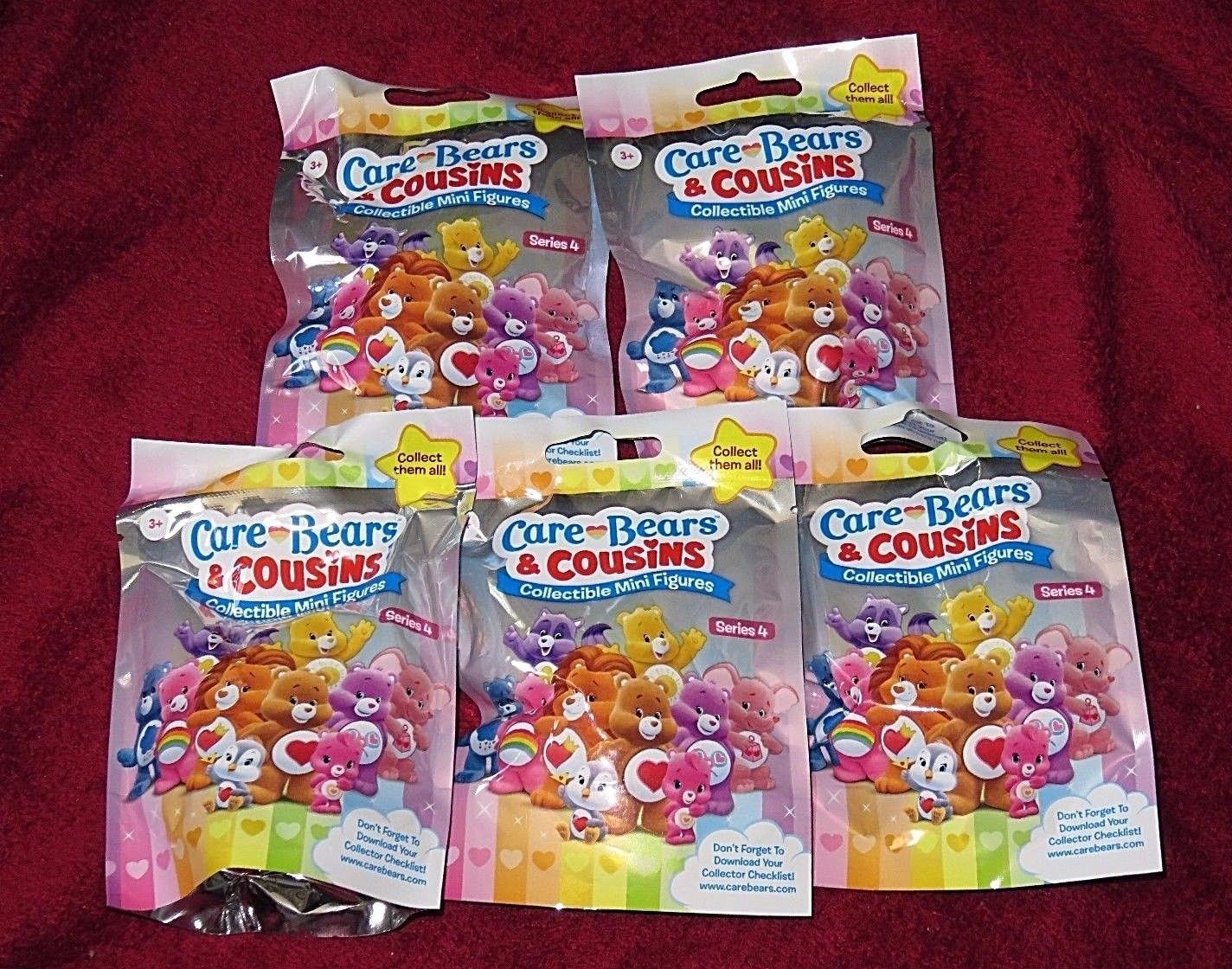 Care Bears Blind Bags Lot of 5 SERIES 4 Care Bears & Cousins~New and Sealed Bags