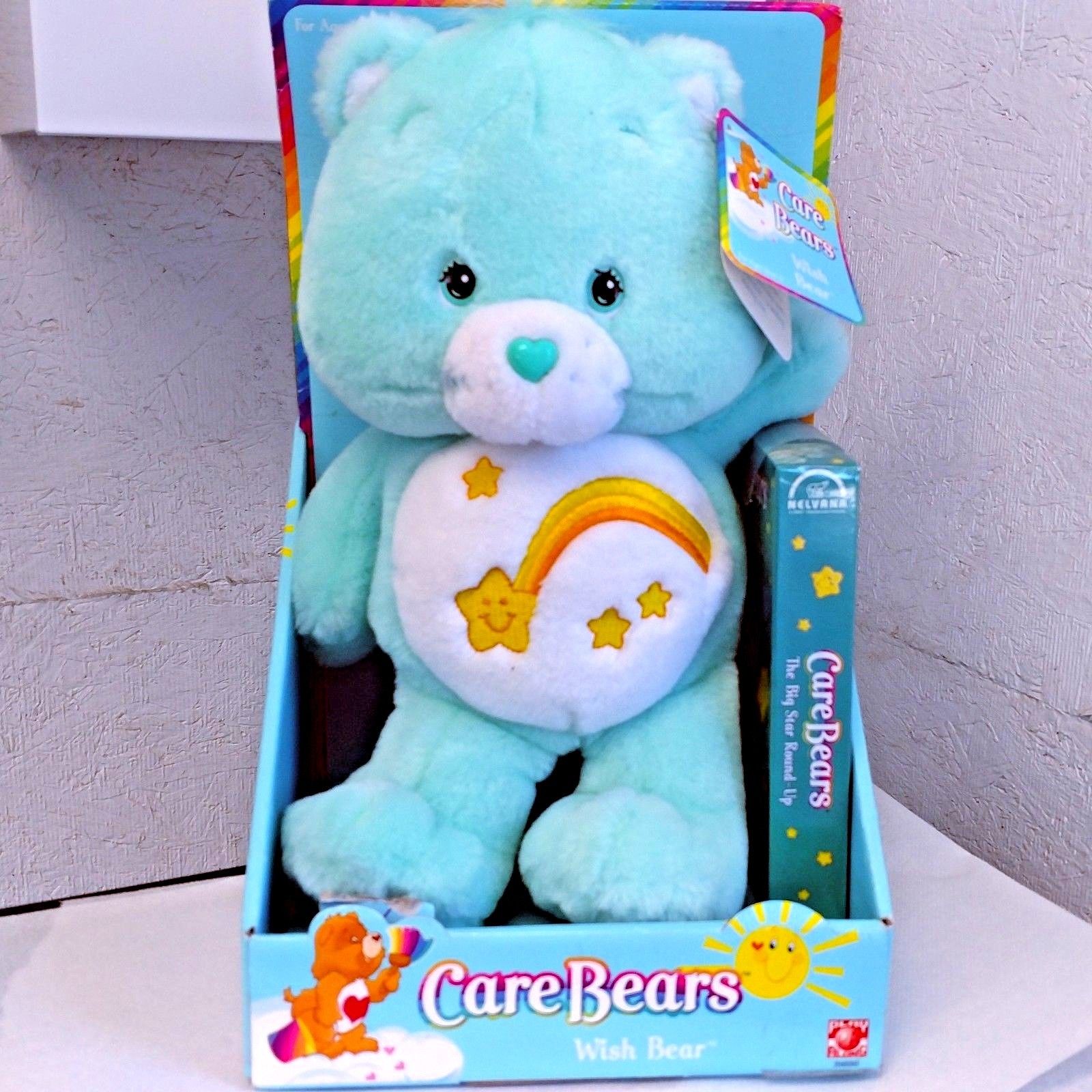 Wish Bear Plush Care Bears with VHS Video Big Star Round Up 2003 13