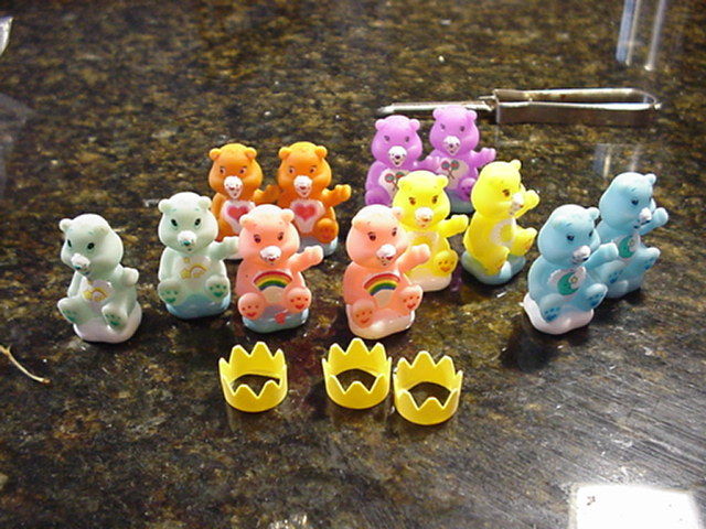 15 PC TCFC PVC Care Bear Figures ON CLOUDS Birthday Cake Toppers LOT 2.5