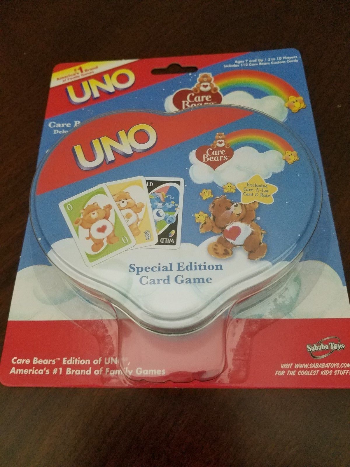 Care Bears UNO Card Game Special Edition Deluxe Collector's Tin Fun Collectible